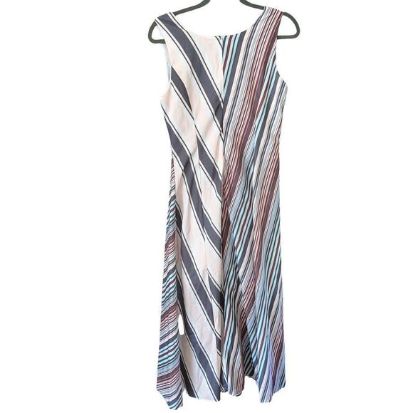 Beulah Striped Maxi Fit & Flare Swing Dress Size Small - Picture 5 of 9